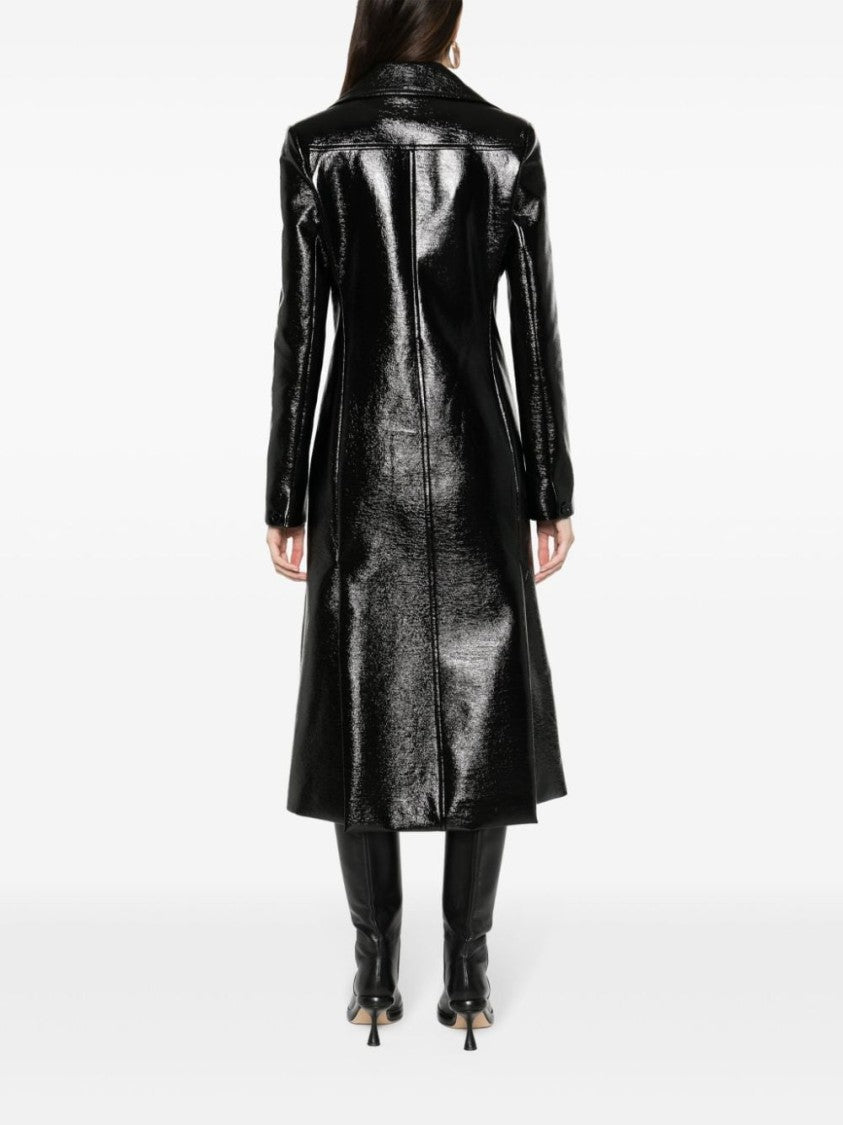 Courrèges Mid-Length Faux Leather Patent Coat