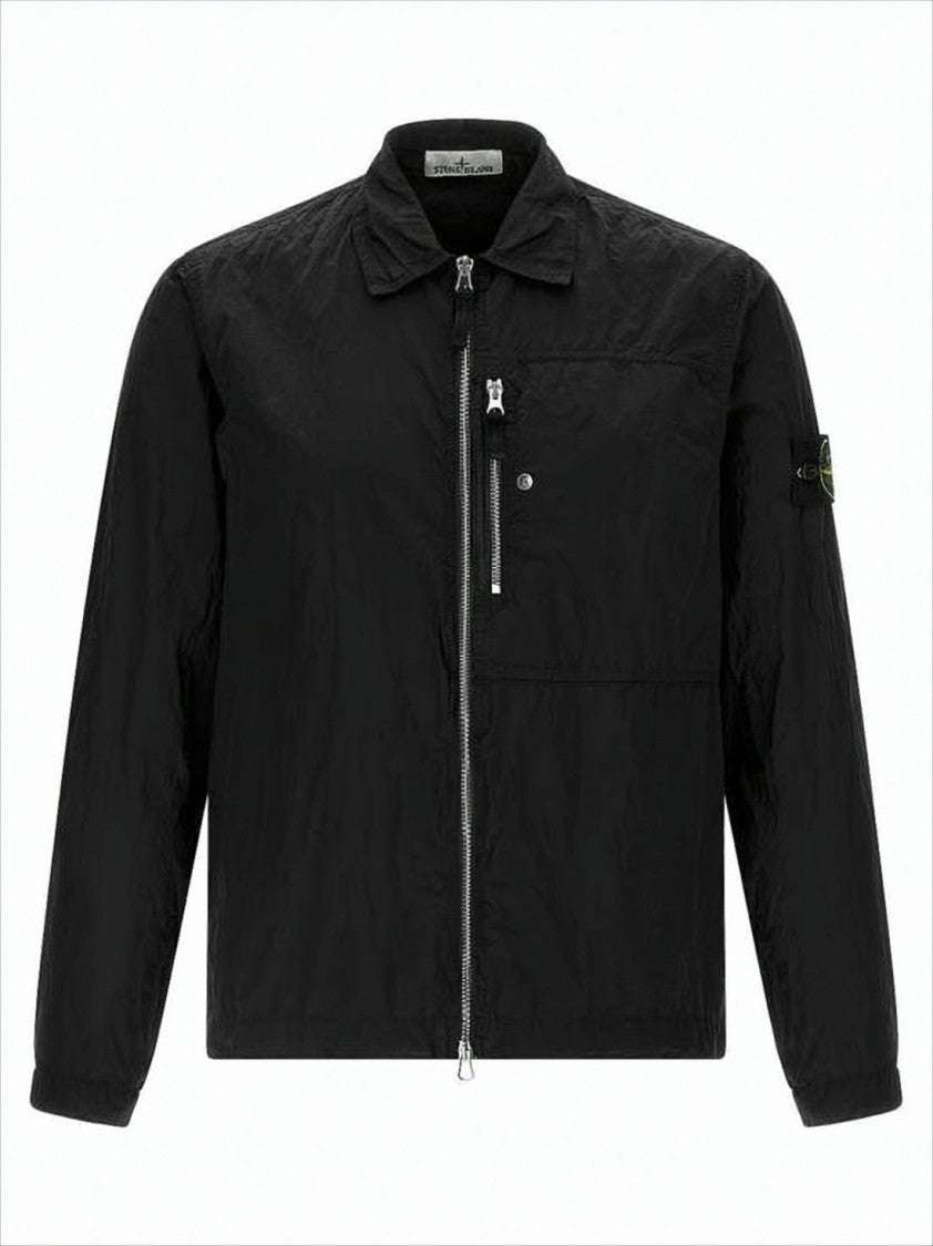 Stone Island Recycled Nylon Metal Overshirt With Minimalist Design