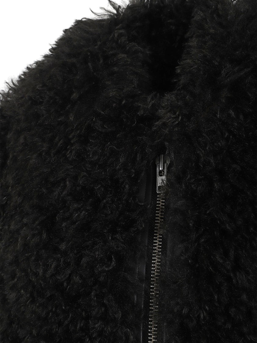 Stand Studio Plush Cropped Faux Fur Jacket