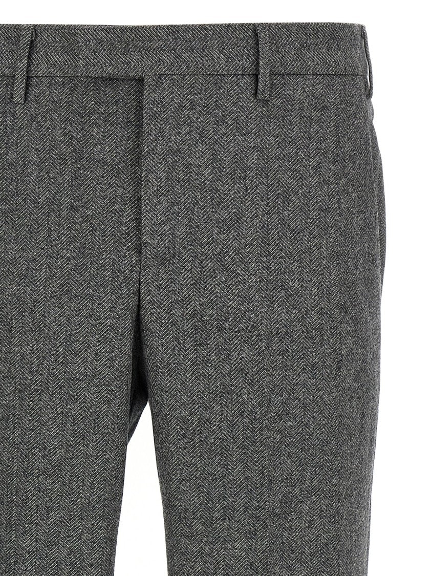 Pt Torino Lightly Stretch Brushed Cashmere Blend Wool Pants With Master Fit