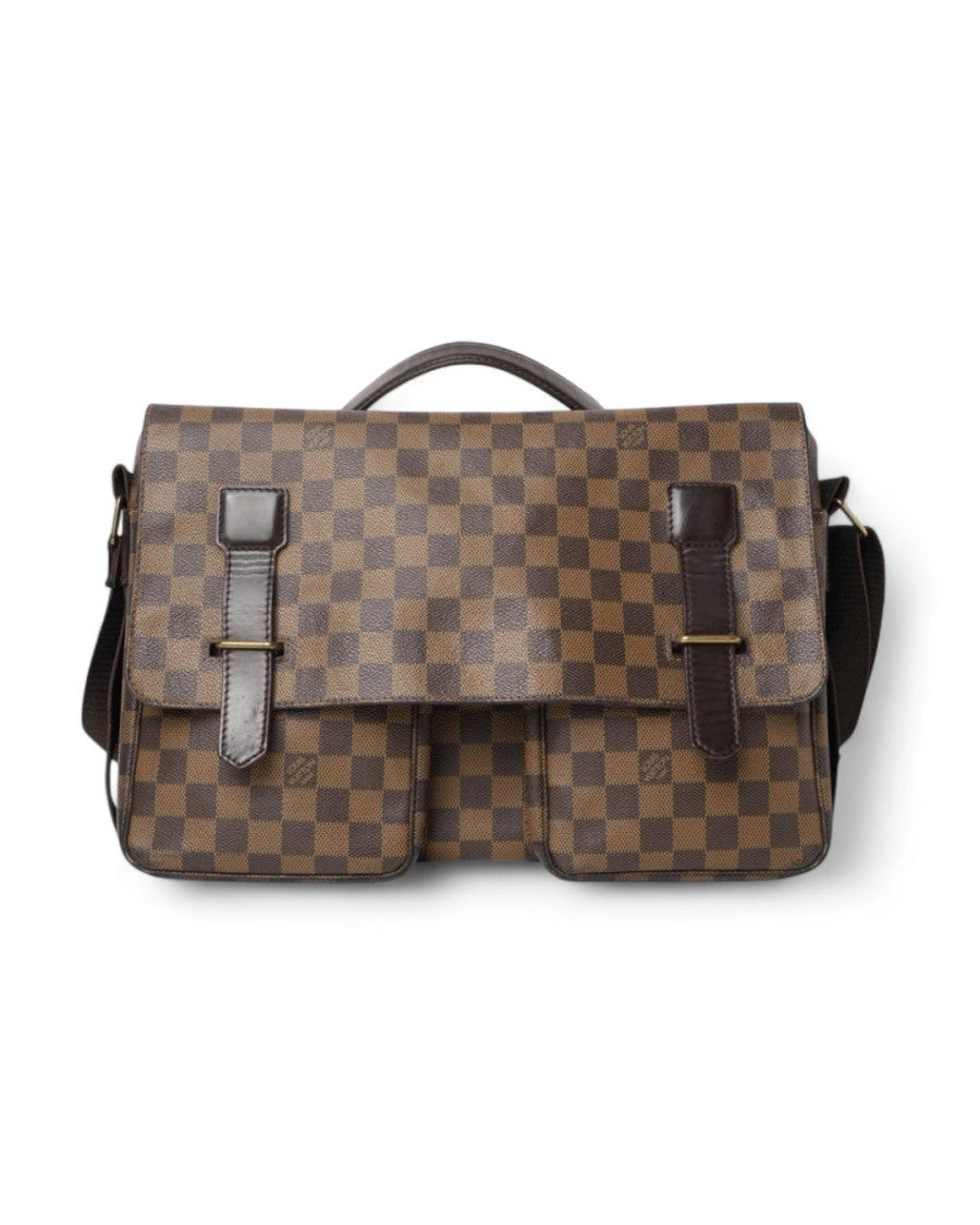 Louis Vuitton Broadway Gm Shoulder Bag In Damier Ebene Canvas
