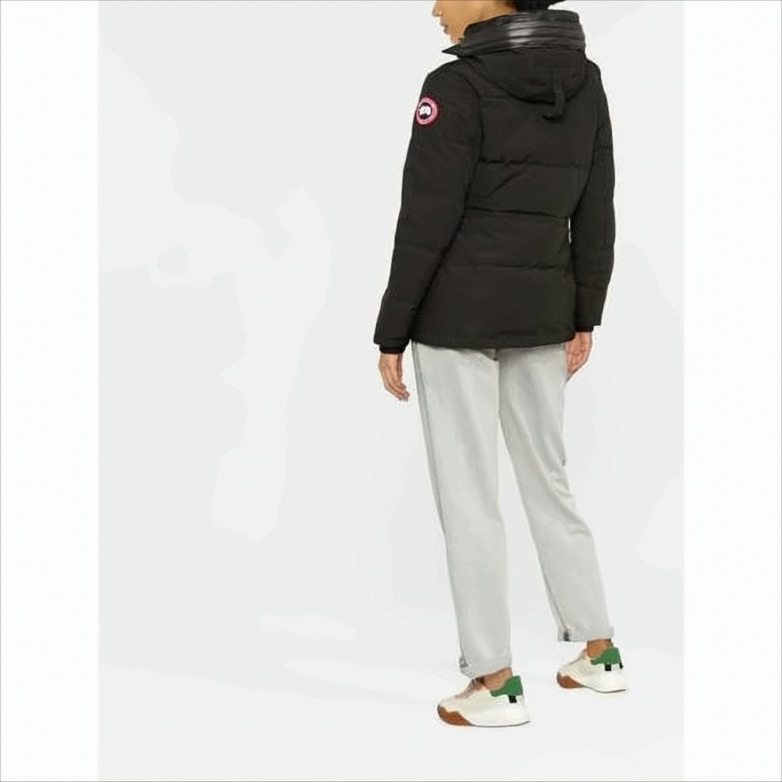 Canada Goose Quilted Black Down Jacket With Hood