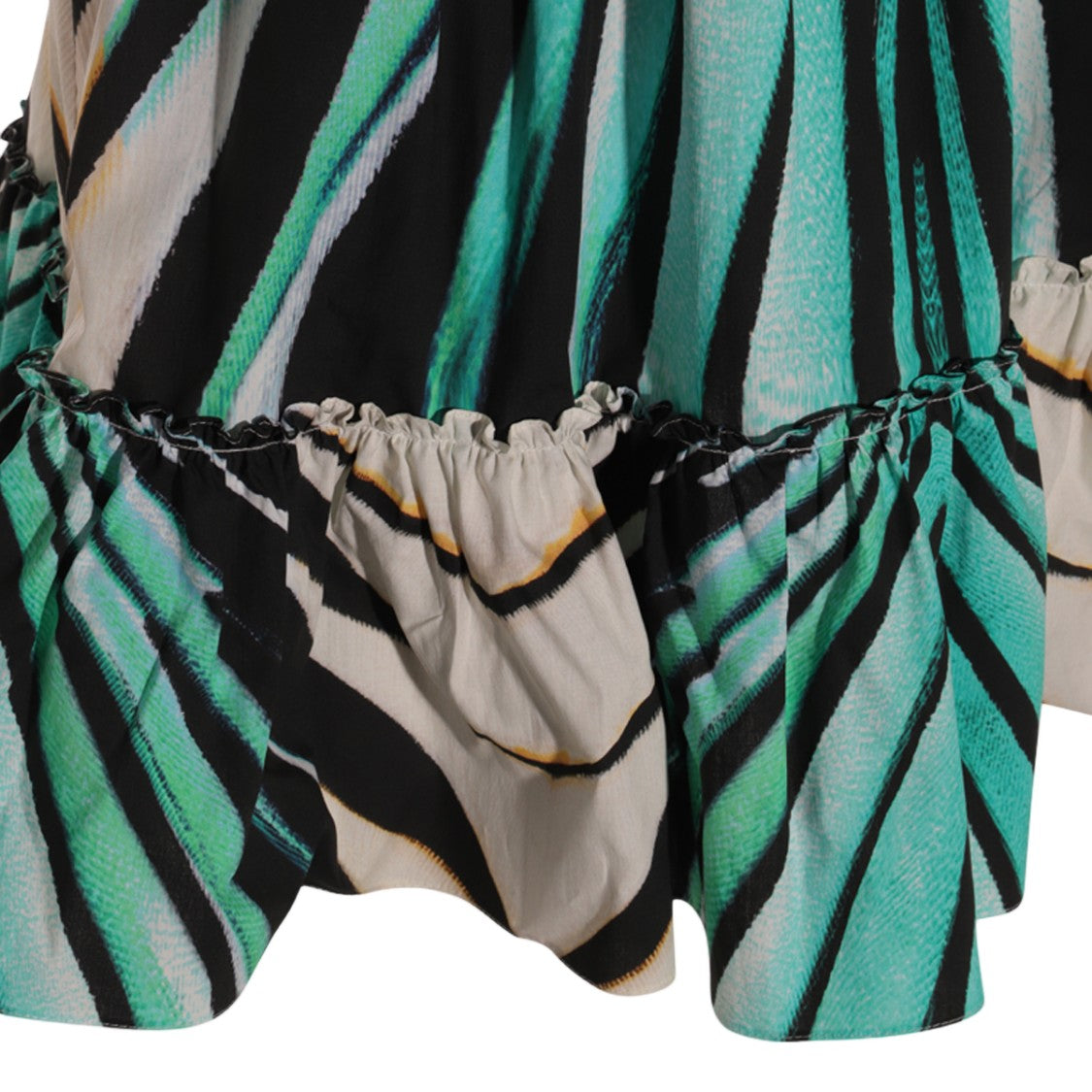 Roberto Cavalli Turquoise Zebra Print Mini Dress