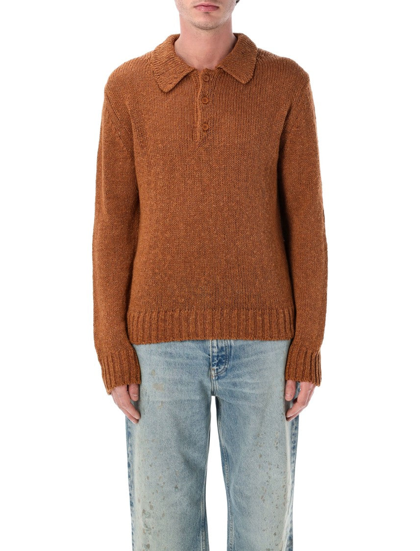 Sunflower Cotton Linen Polo Sweater