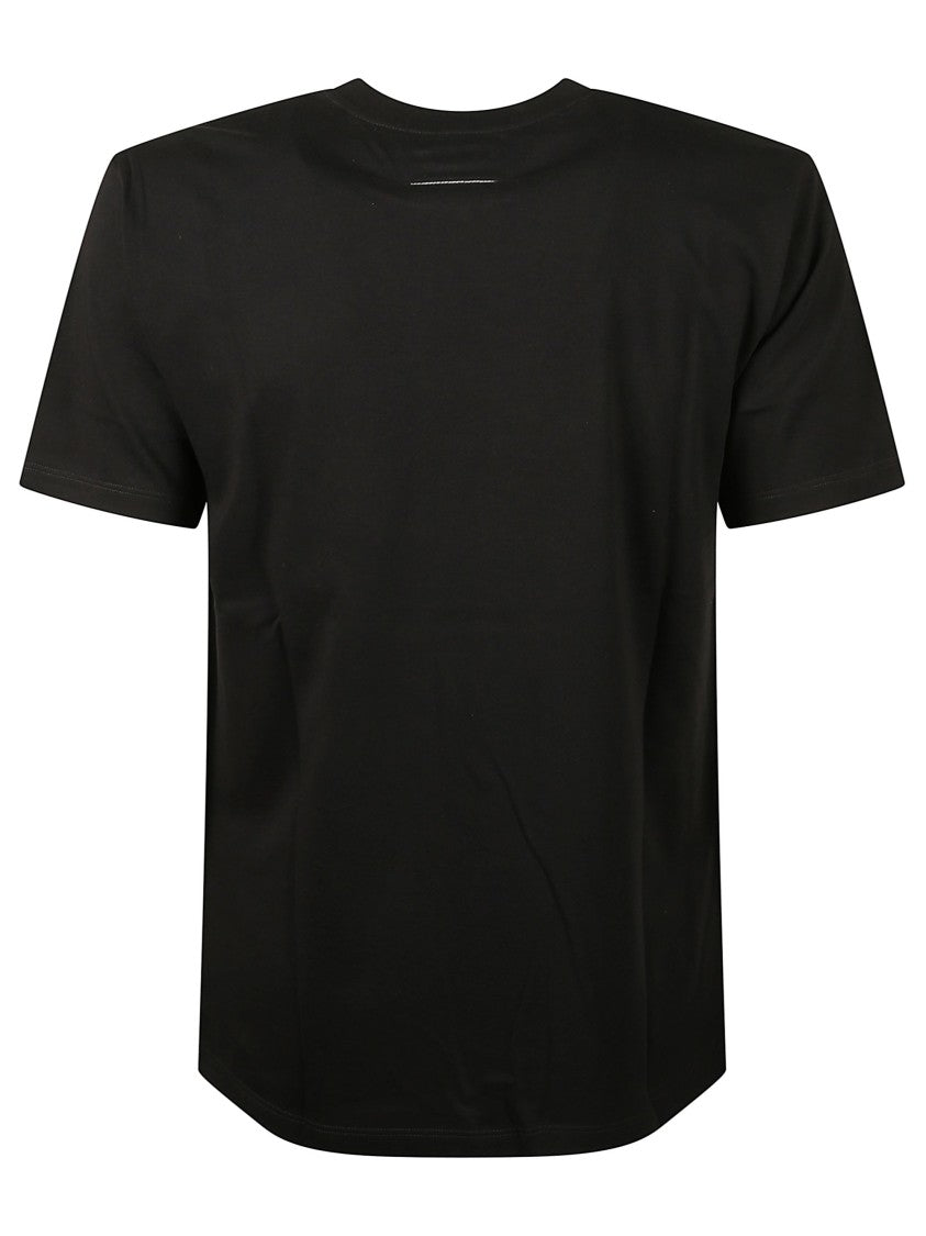 Mm6 By Maison Margiela Black Spray Painting Cotton T-Shirt