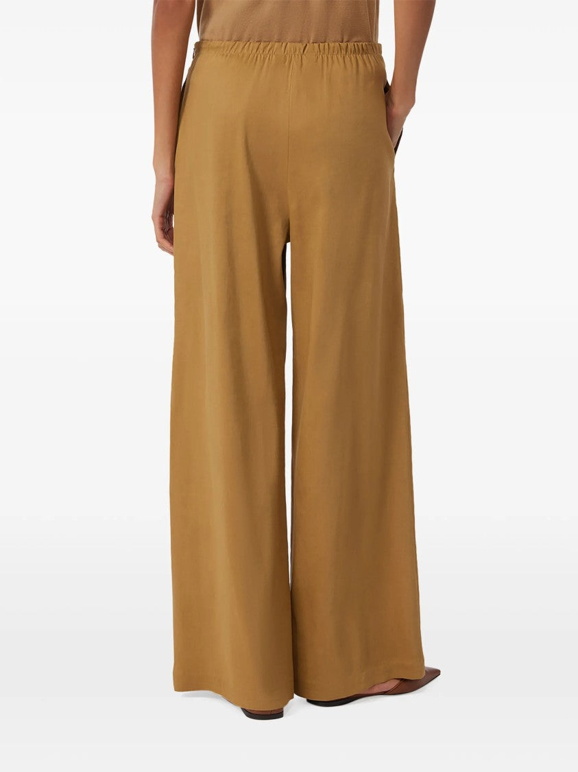 Max Mara Warm Brown Mxpdestin Wide-Leg Pants