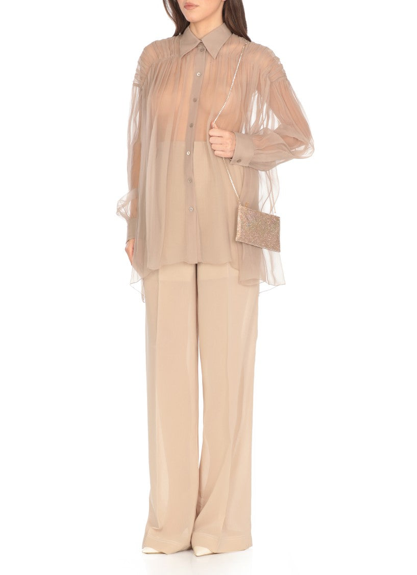 Alberta Ferretti Beige Silk Shirt