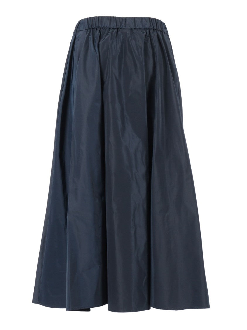 Aspesi Flowing Pleated Black Skirt