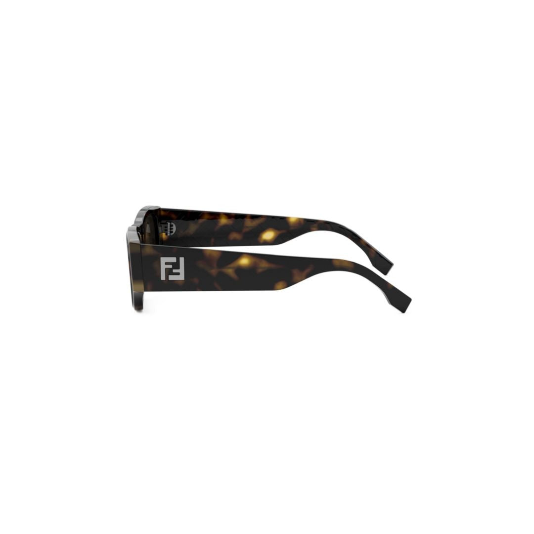 Fendi Fe40144i Rectangular Tortoiseshell Sunglasses