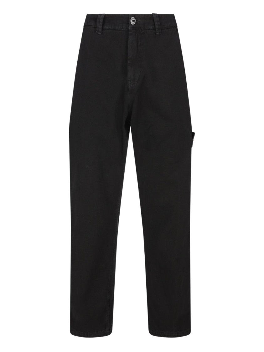 Stone Island Straight-Leg Utility Pants With Mid-Rise Waist