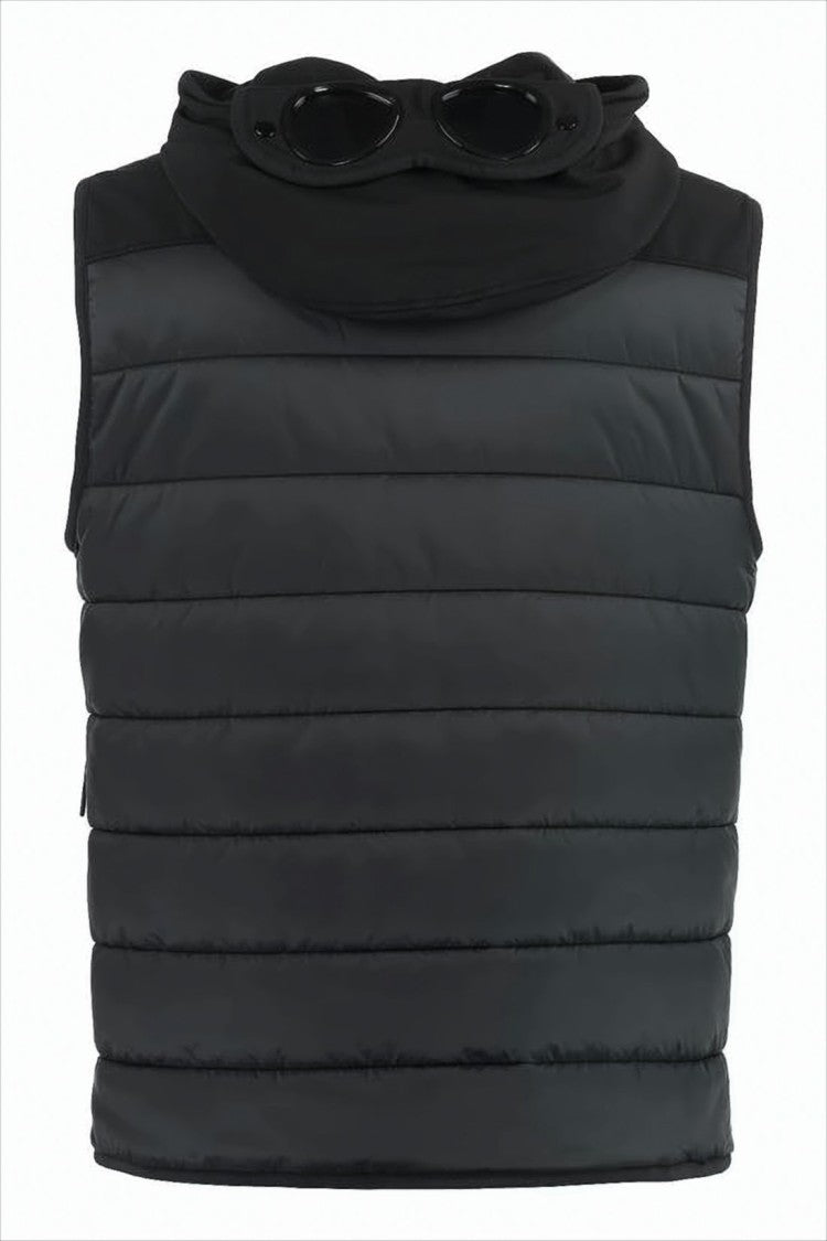 C.P. Company Padded Casual Vest With Integrated Goggles And Flap Pockets