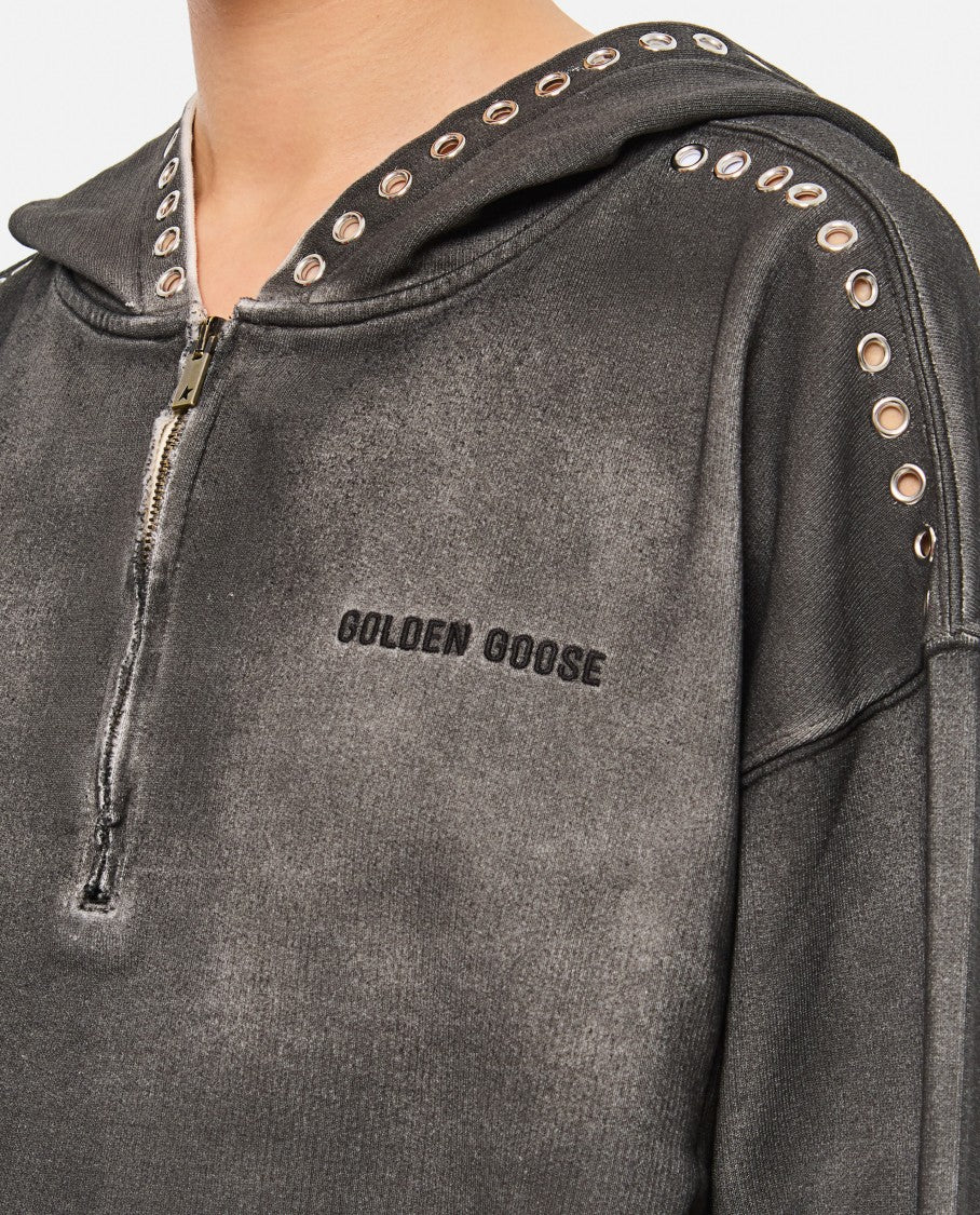Golden Goose Grey Cropped Sweatshirt