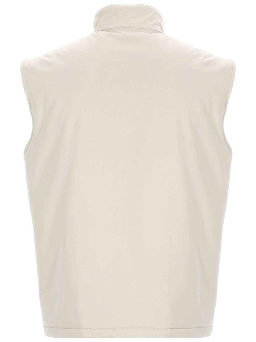 Fay Neutral Turtleneck Collar Padded Vest Layering