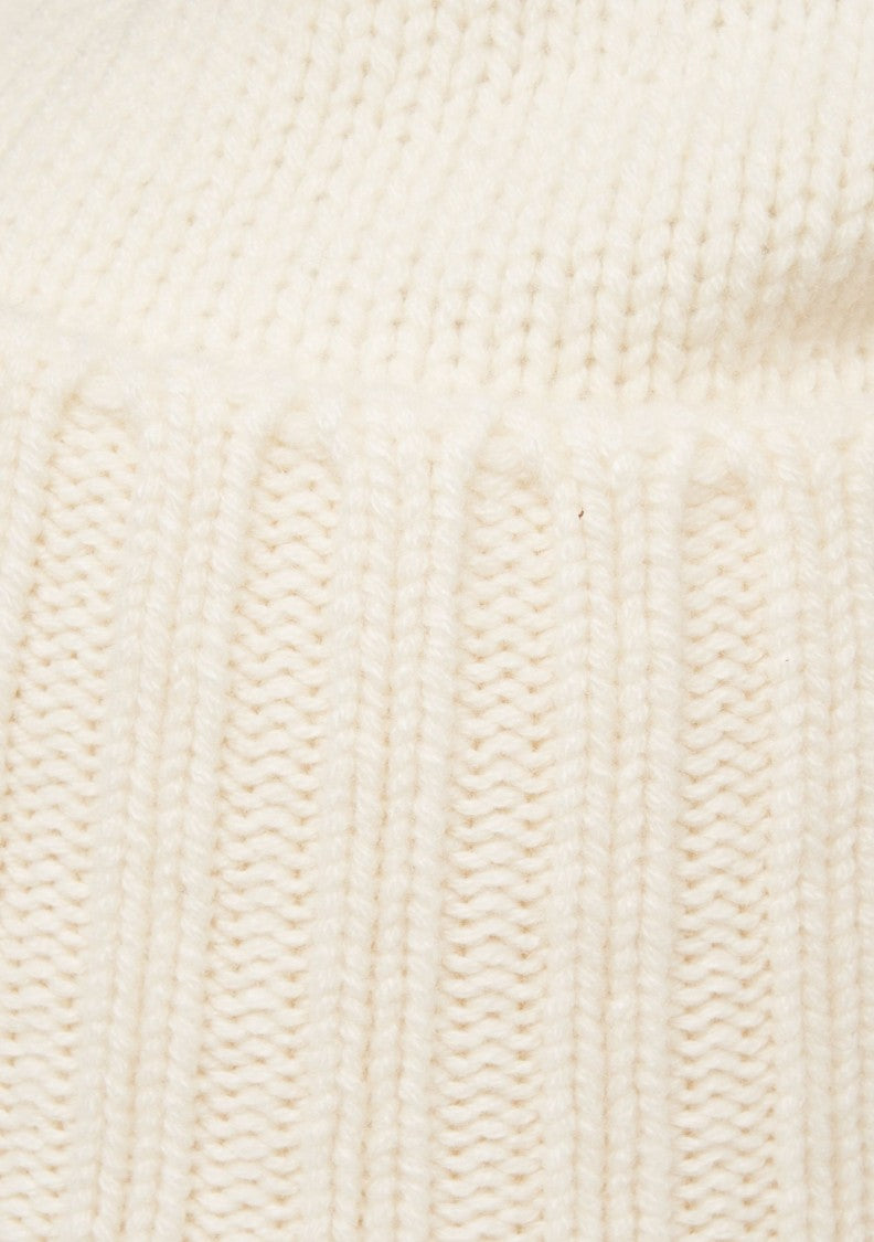 Kangra Ribbed Cashmere Beanie With Wide Folded Cuff
