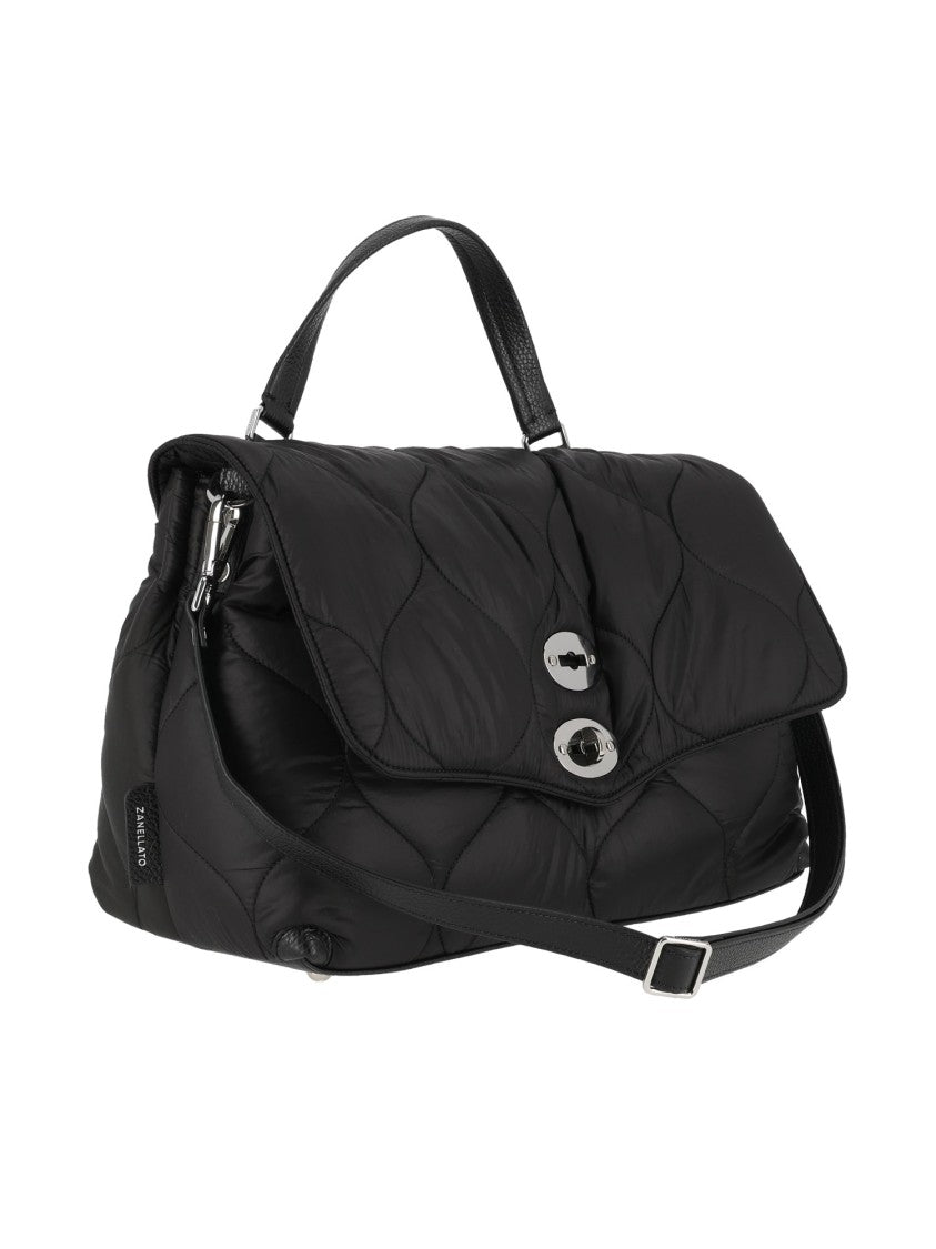 Zanellato Srl Black Lunaria Quilted Leather Shoulder Bag