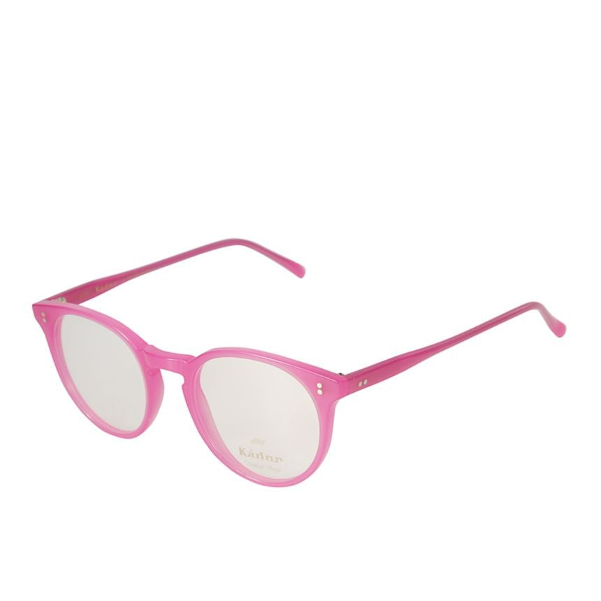 Kador Chyli/N Translucent Pink Round Frame Eyeglasses With Metallic Accents