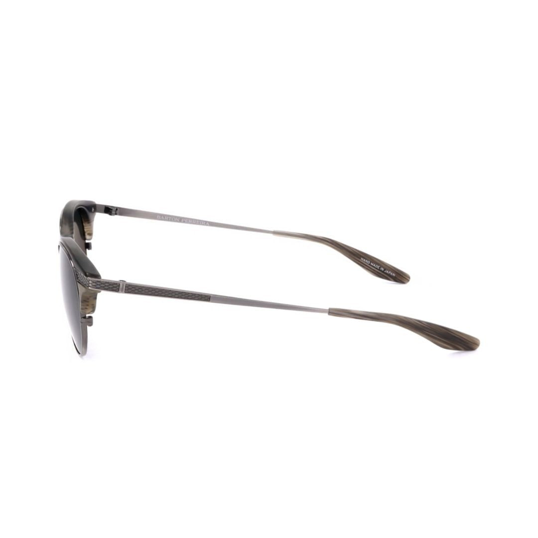 Barton Perreira Bp0092 481Ph Round Dark Lens Sunglasses With Textured Metal Frame