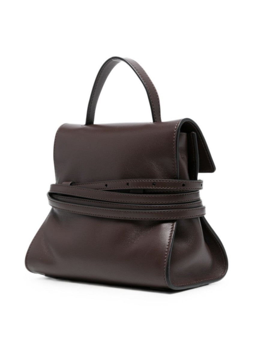 Moschino Structured Handbag With Smooth Leather Exterior And Gold-Tone Hardware