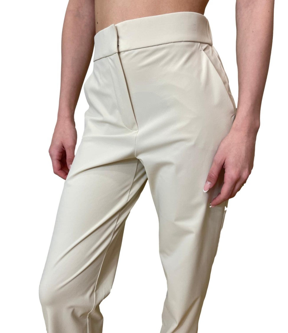 Max Mara Ivory White Mmlpaio Polyamide Trousers