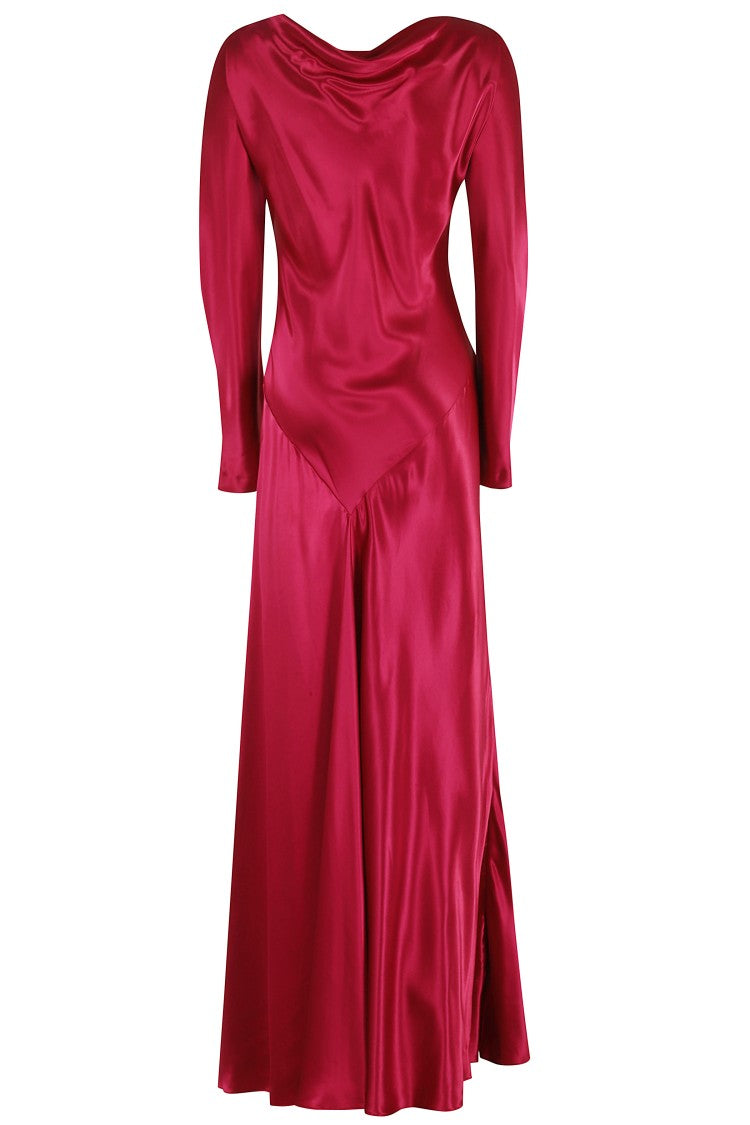 Alberta Ferretti Shiny Satin Dress