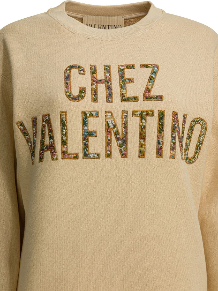 Valentino Beige Relaxed Fit Sweatshirt