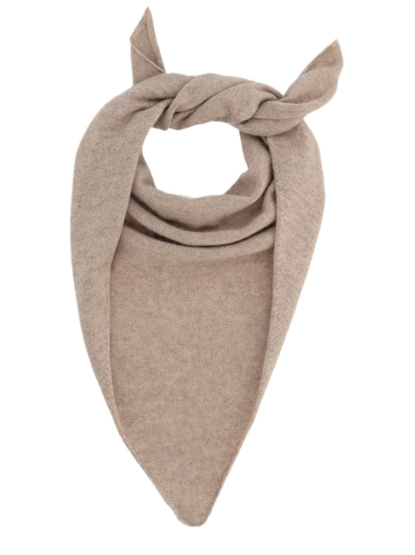 Brunello Cucinelli Cashmere Foulard With Fine Knit Texture And Knotted Ends
