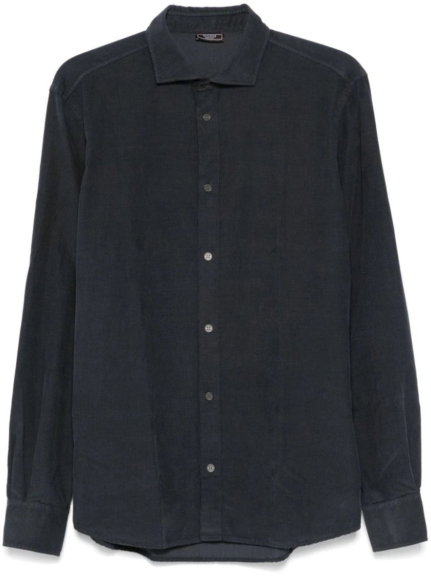 Peserico Blue Corduroy Shirt
