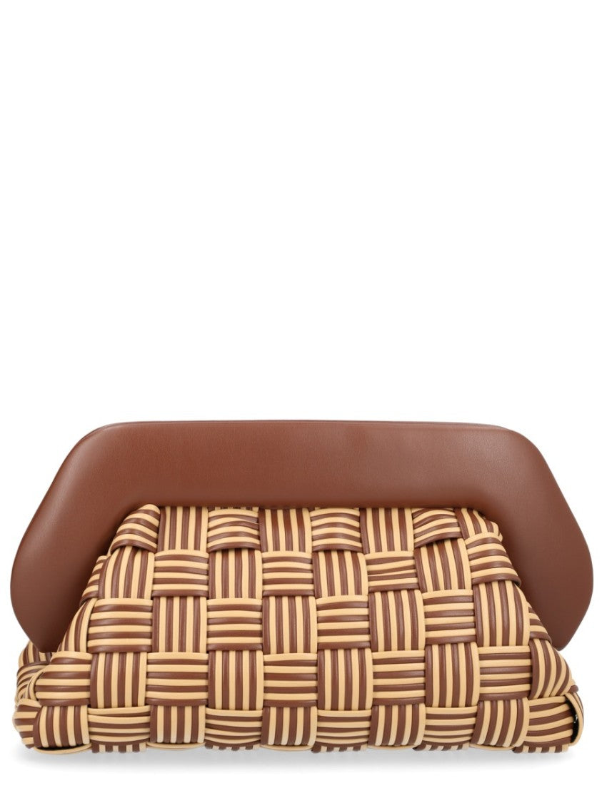 Themoirè Neutrals Bios Intreccio Sustainable Woven Clutch Bag