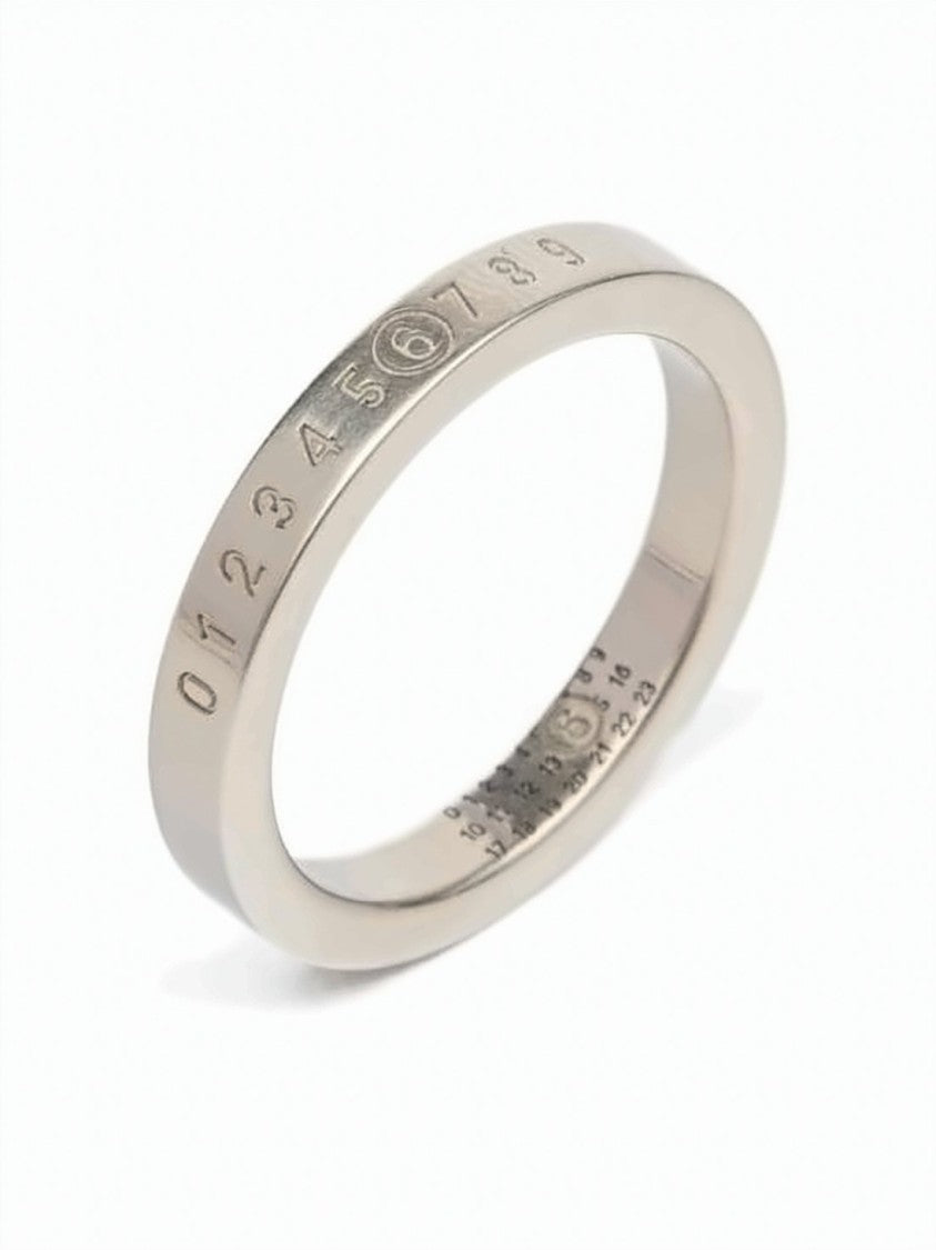 Mm6 By Maison Margiela Polished Brass  Signature Ring