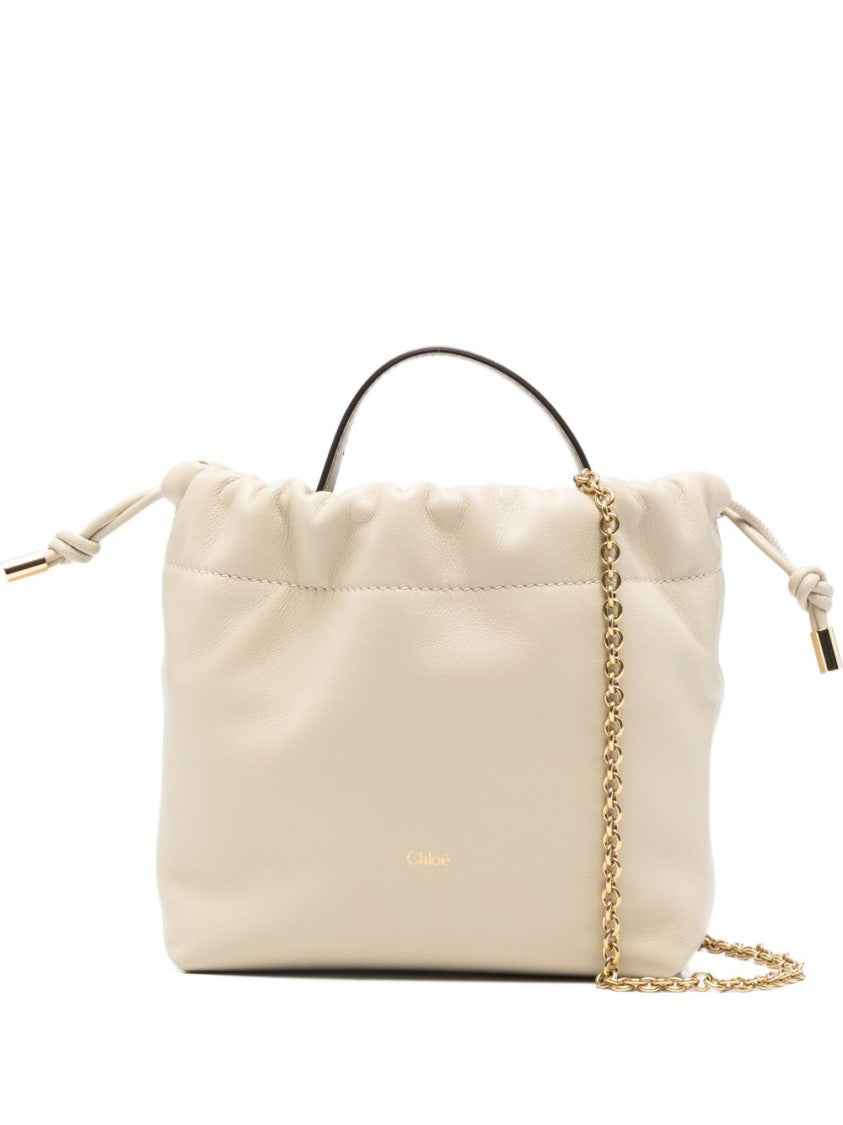 Chloé Gathered Lambskin Drawstring Shoulder Bag