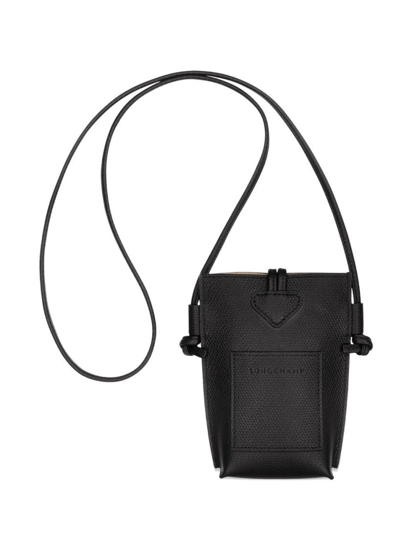 Longchamp Textured Black Crossbody Bag