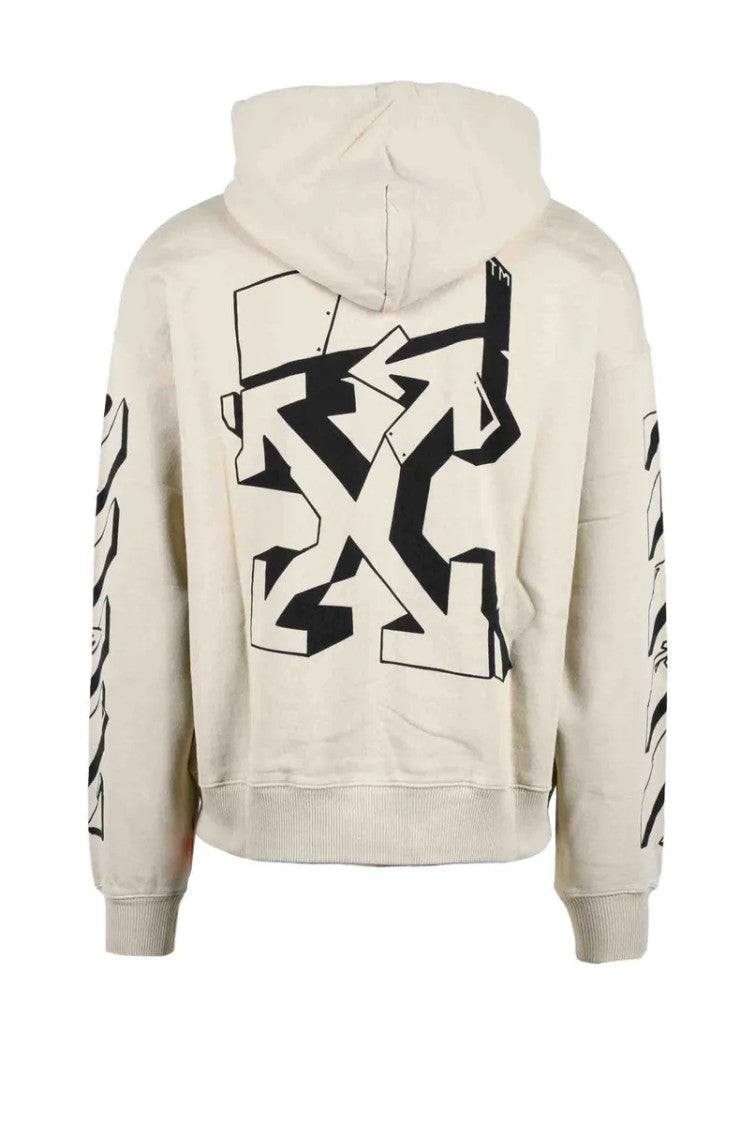 Off-White Cotton Sweatshirt - Beige