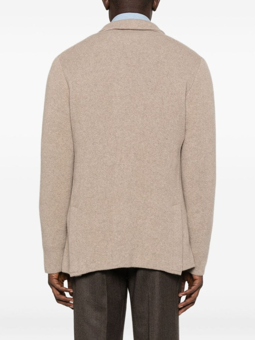 Lardini Beige Cashmere Blazer With Tailored Fit