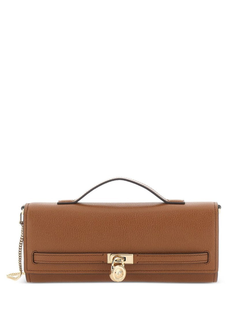 Michael Kors Textured Brown Calf Leather Clutch