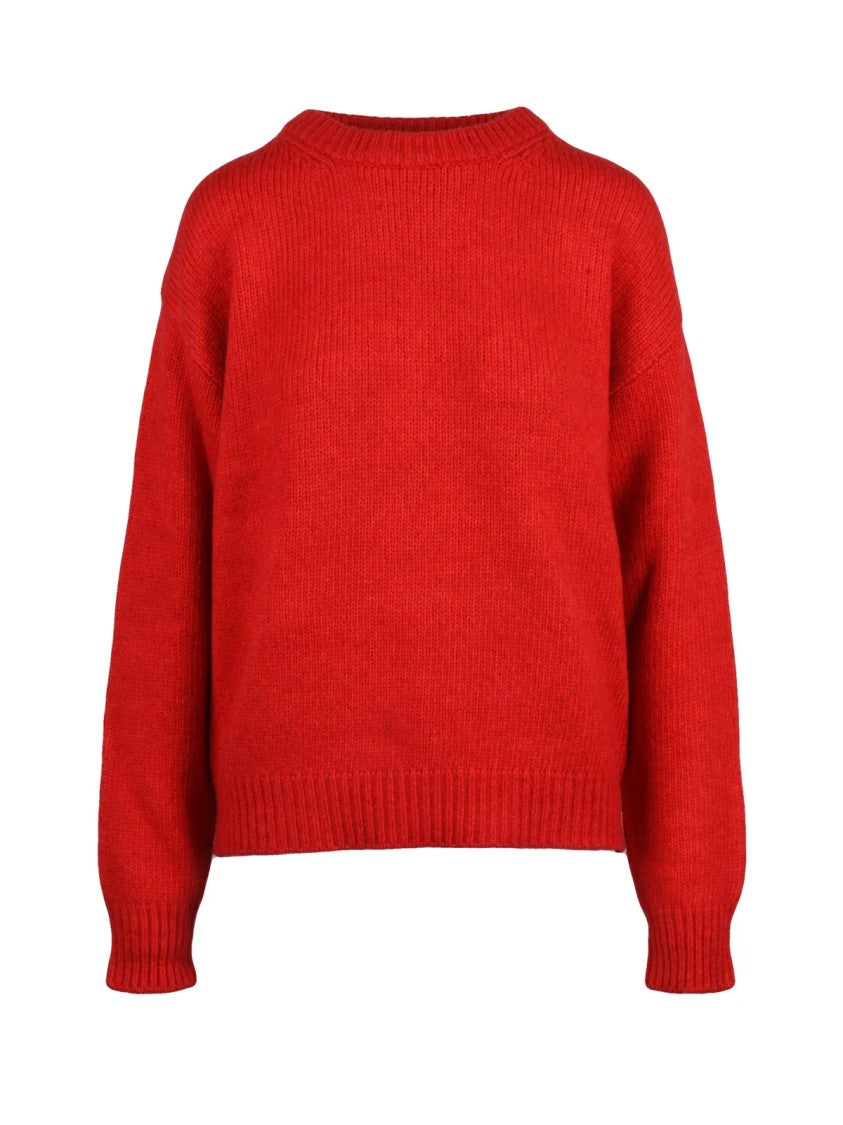 Add Crewneck Sweater With Soft Knit Texture And Ribbed Detailing