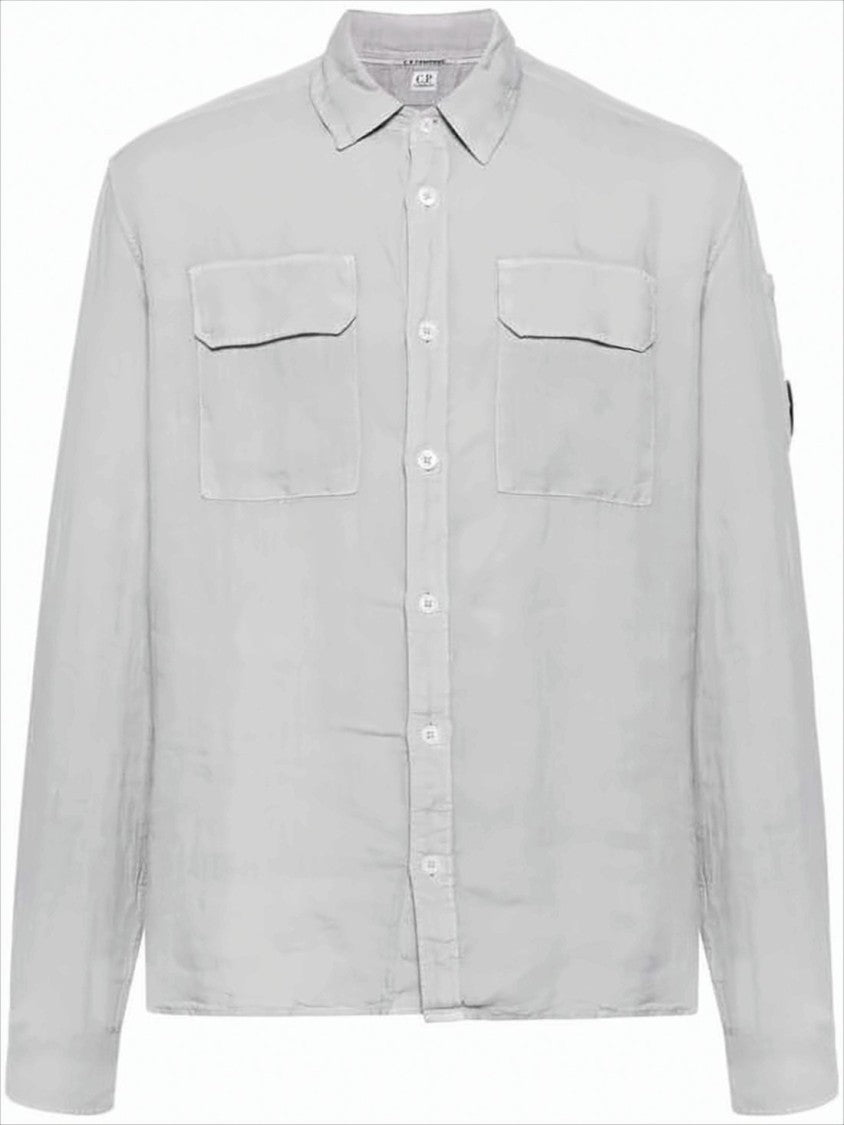 C.P. Company Long-Sleeve Casual Shirt With Classic Collar And Flap Pockets