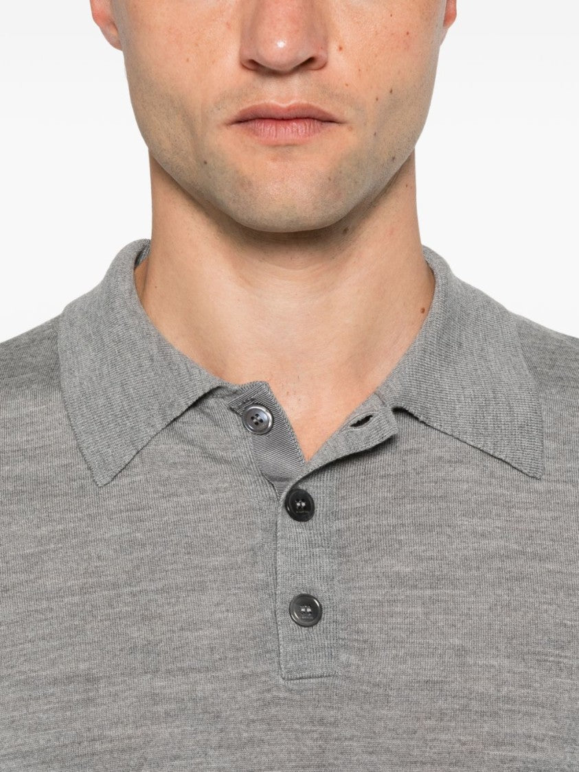 Lanvin Long-Sleeve Polo Shirt In Luxurious Silk-Nylon Blend