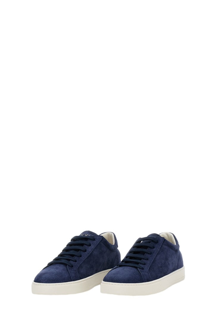 Tod's Low-Top Sneakers With Calfskin Suede Upper And Contrast Rubber Sole