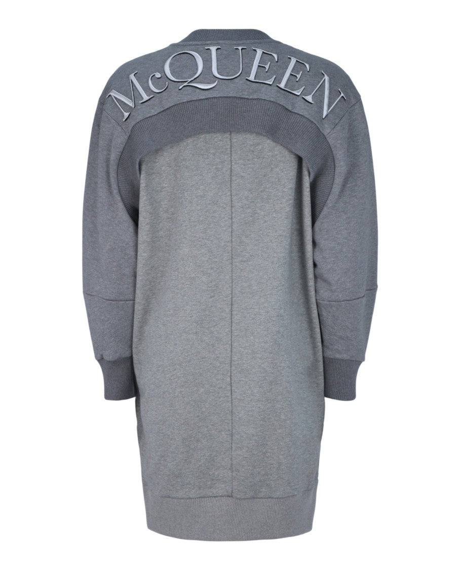 Alexander Mcqueen Embroidered Logo Sweatshirt Dress