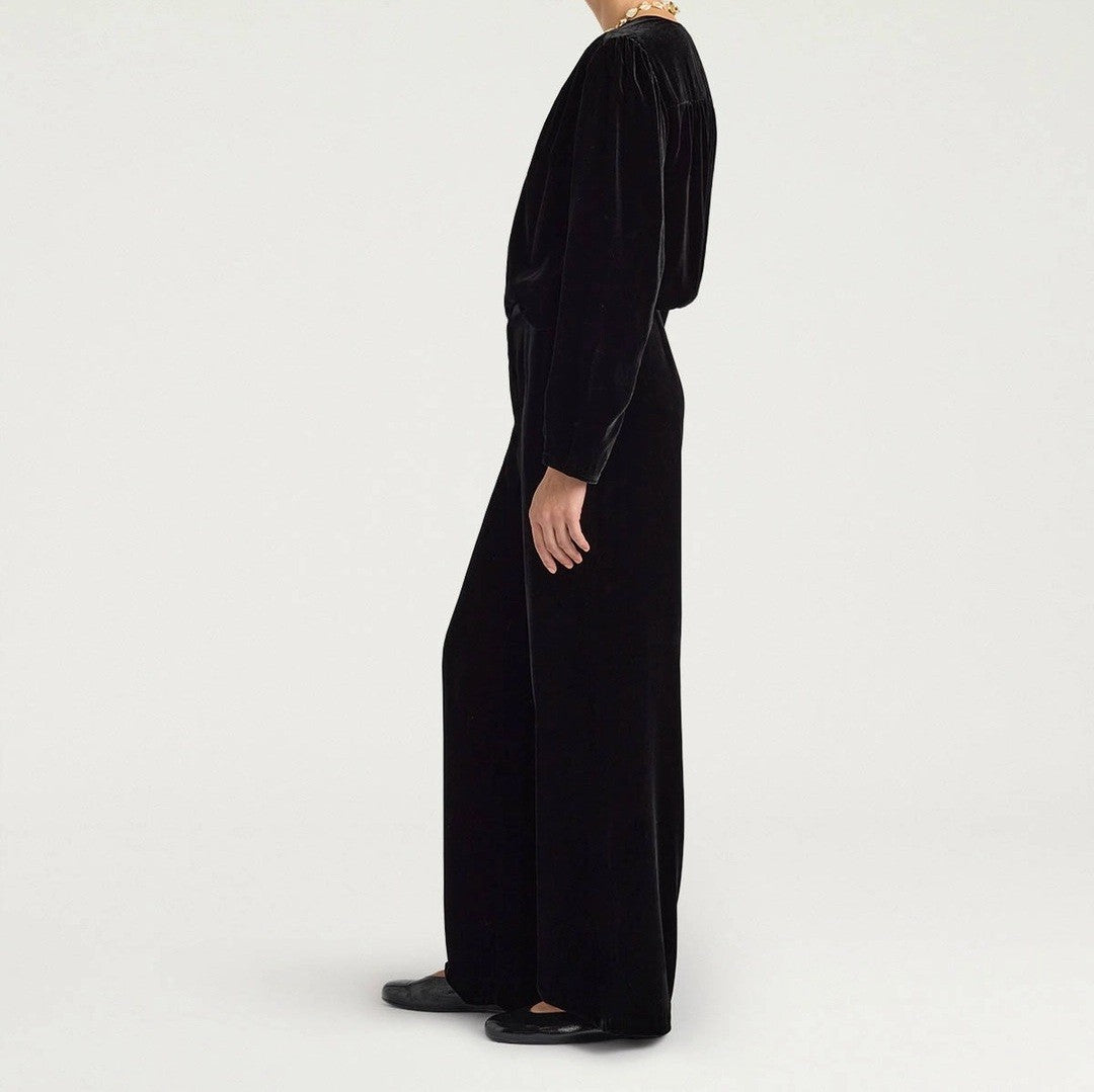 Momonì High-Waisted Straight-Leg Trousers With Minimalist Design