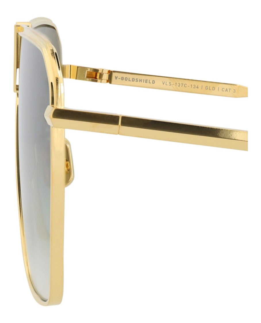 Valentino Aviator-Frame Metal Sunglasses