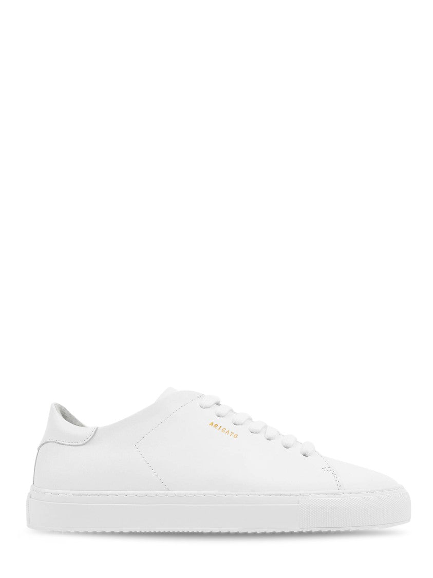 Axel Arigato Low-Top White Leather Sneakers With Gold Detailing