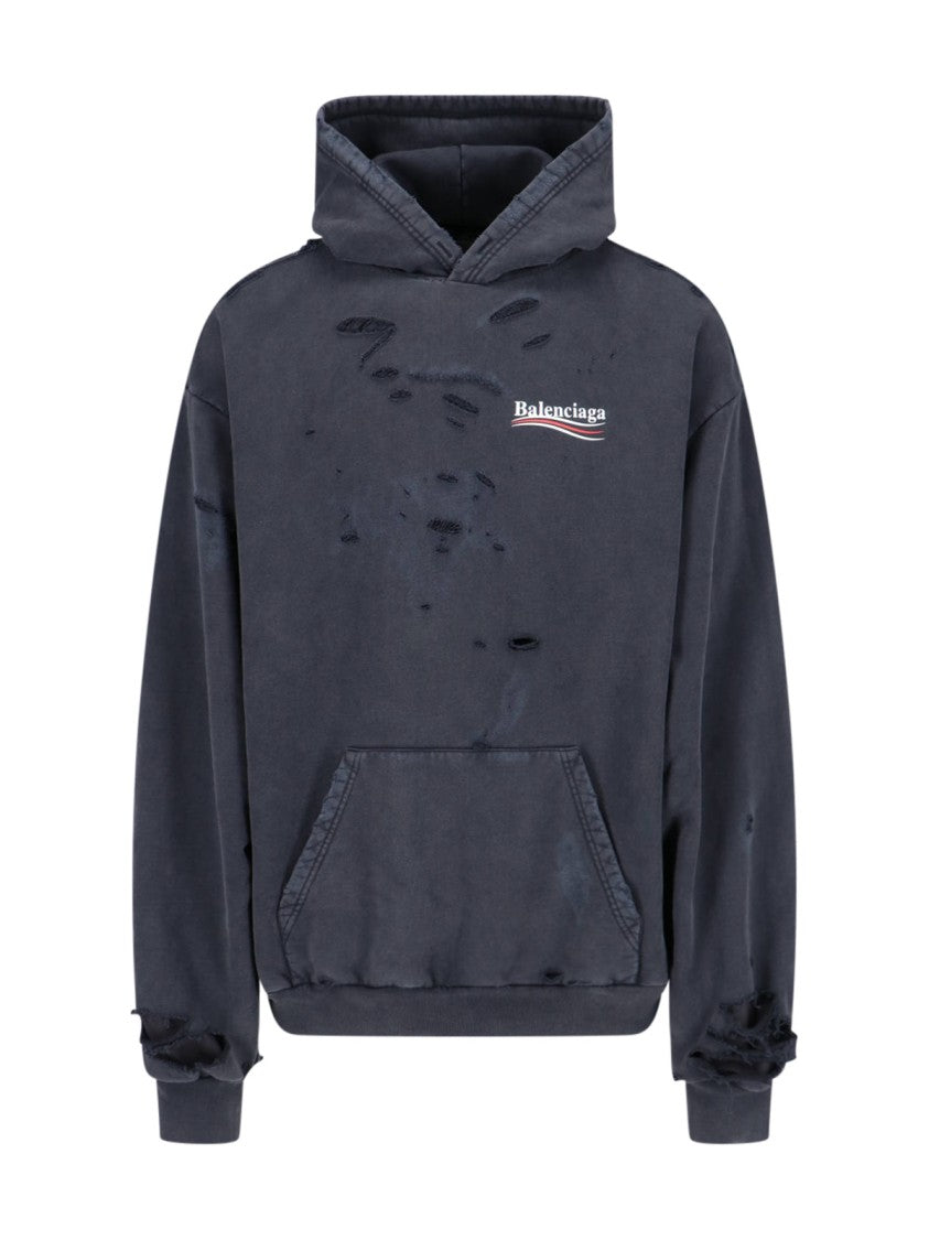 Balenciaga Political Campaign" Hoodie – Black