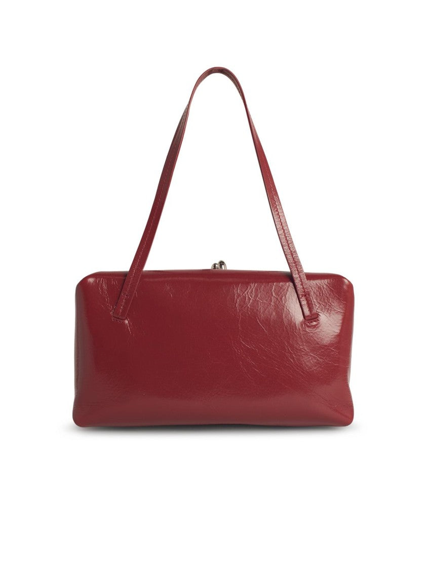 Jil Sander Goji Pillow' Small Burgundy Leather Pillow Bag