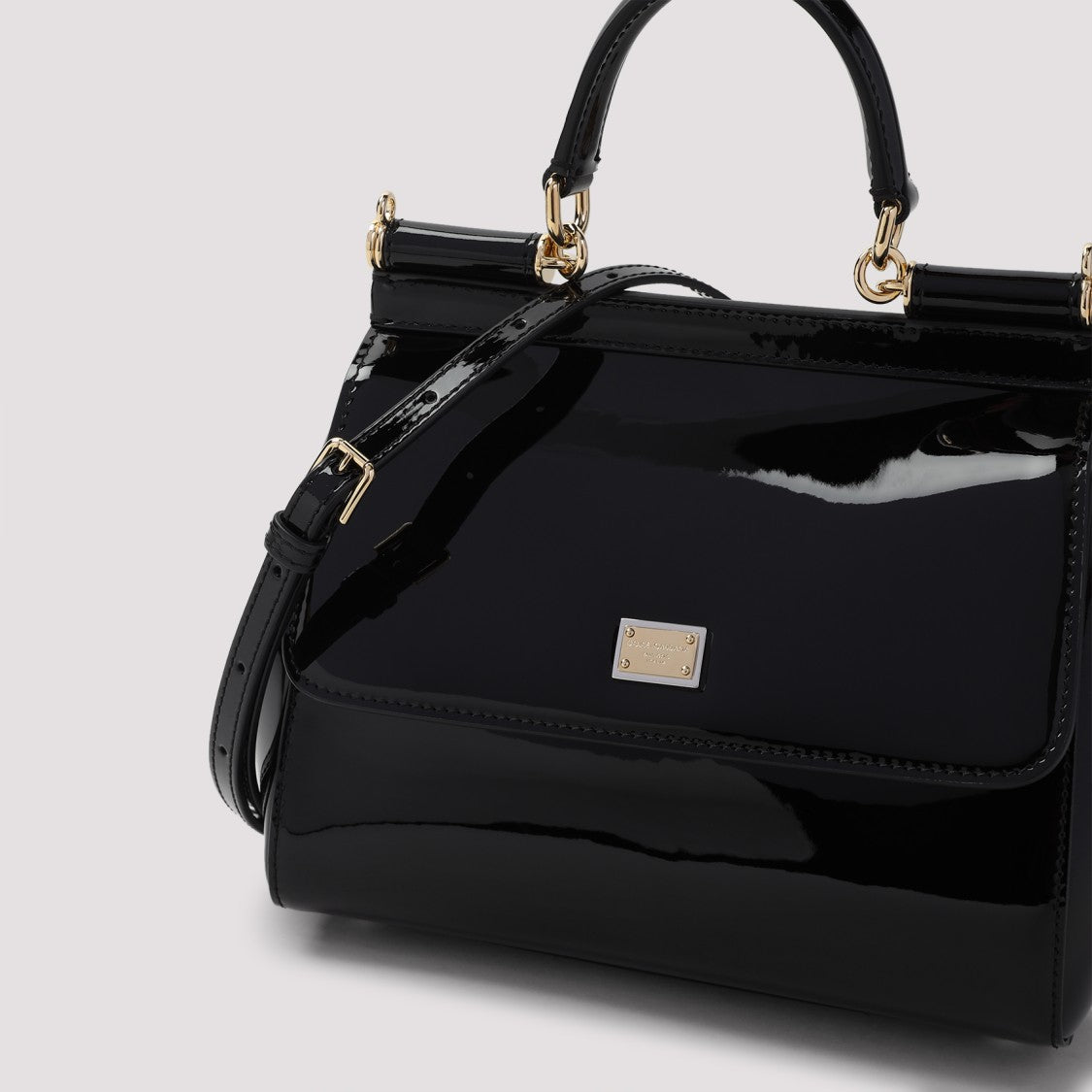 Dolce & Gabbana Glossy Structured Handbag