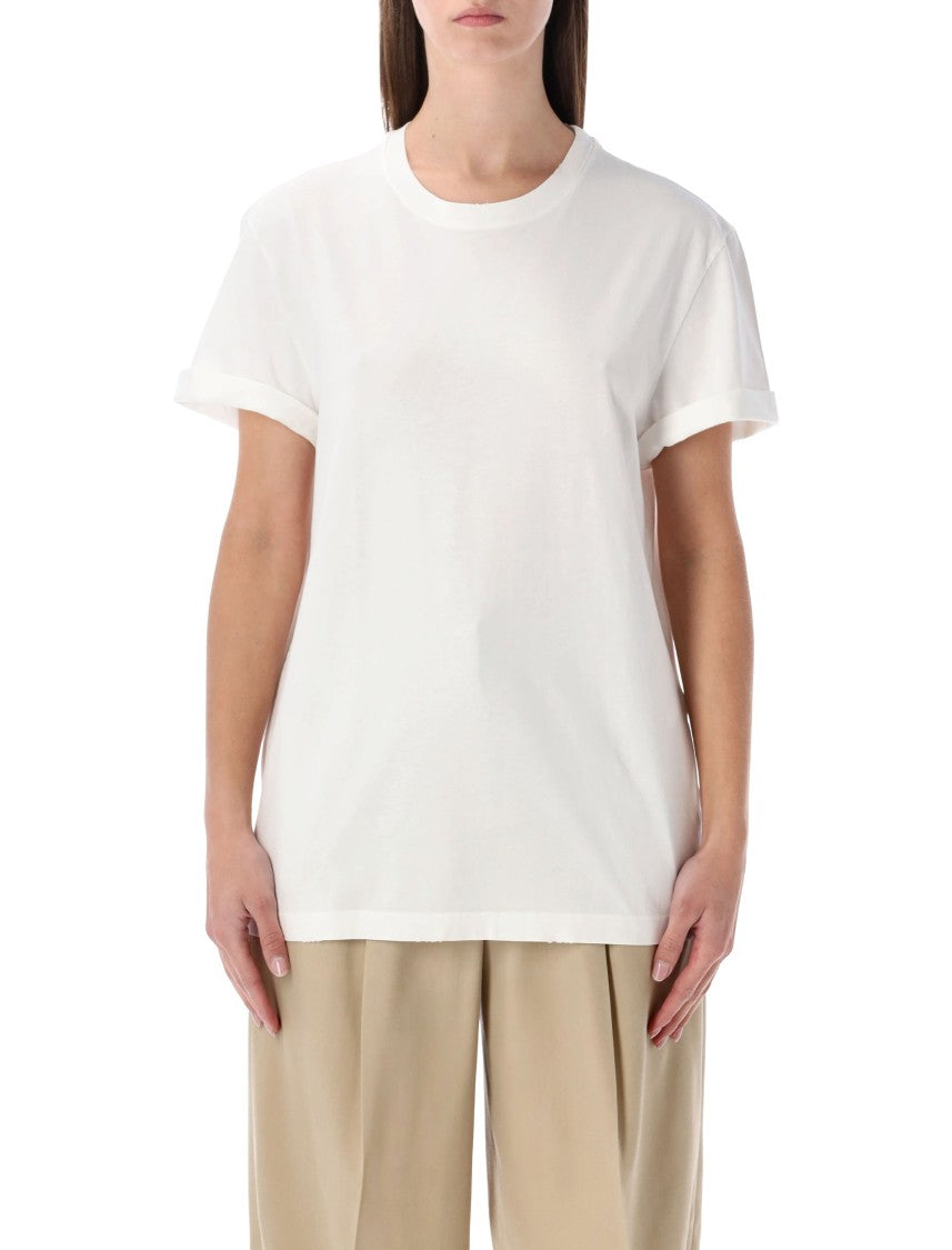 Golden Goose White Distressed Cotton T-Shirt