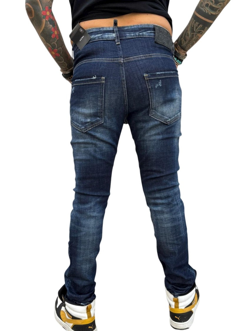 Dsquared2 Carrot Cut Denim Jeans With Vintage Finish