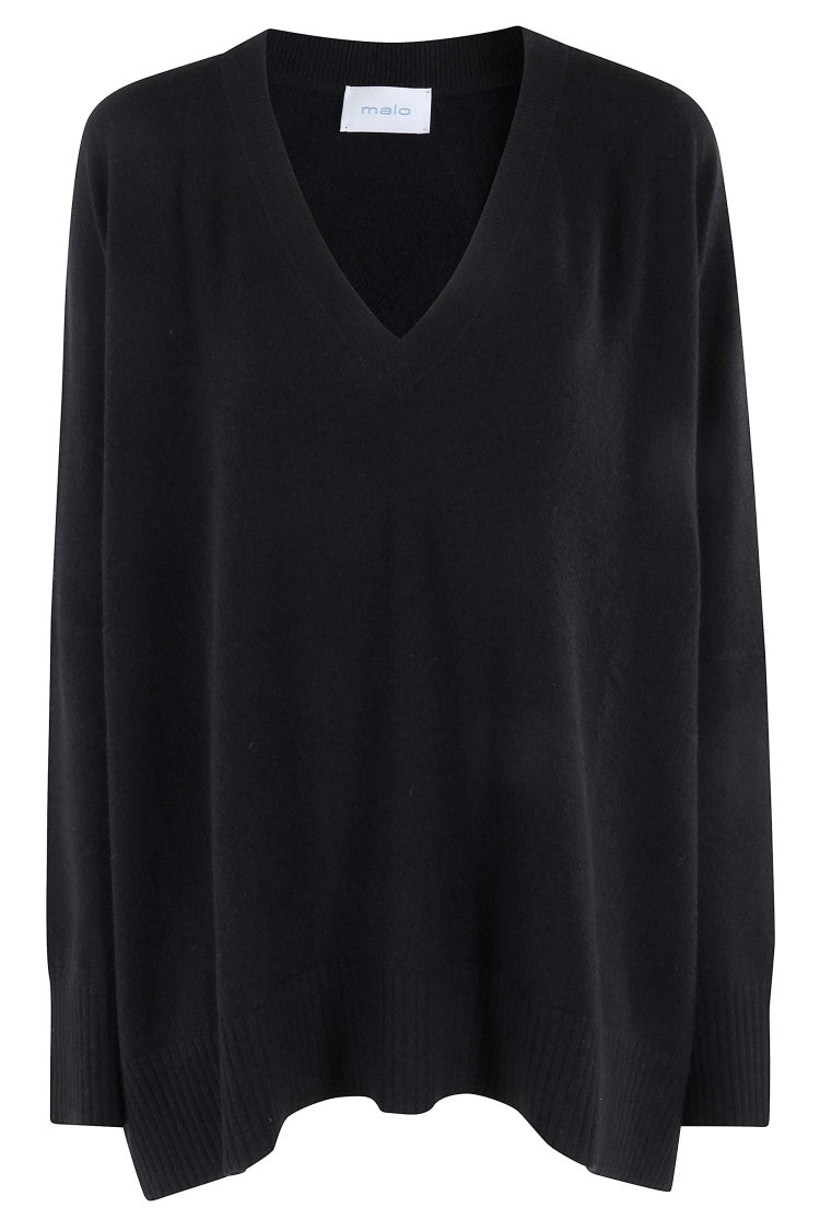 Malo Long V-Neck Cashmere Sweater