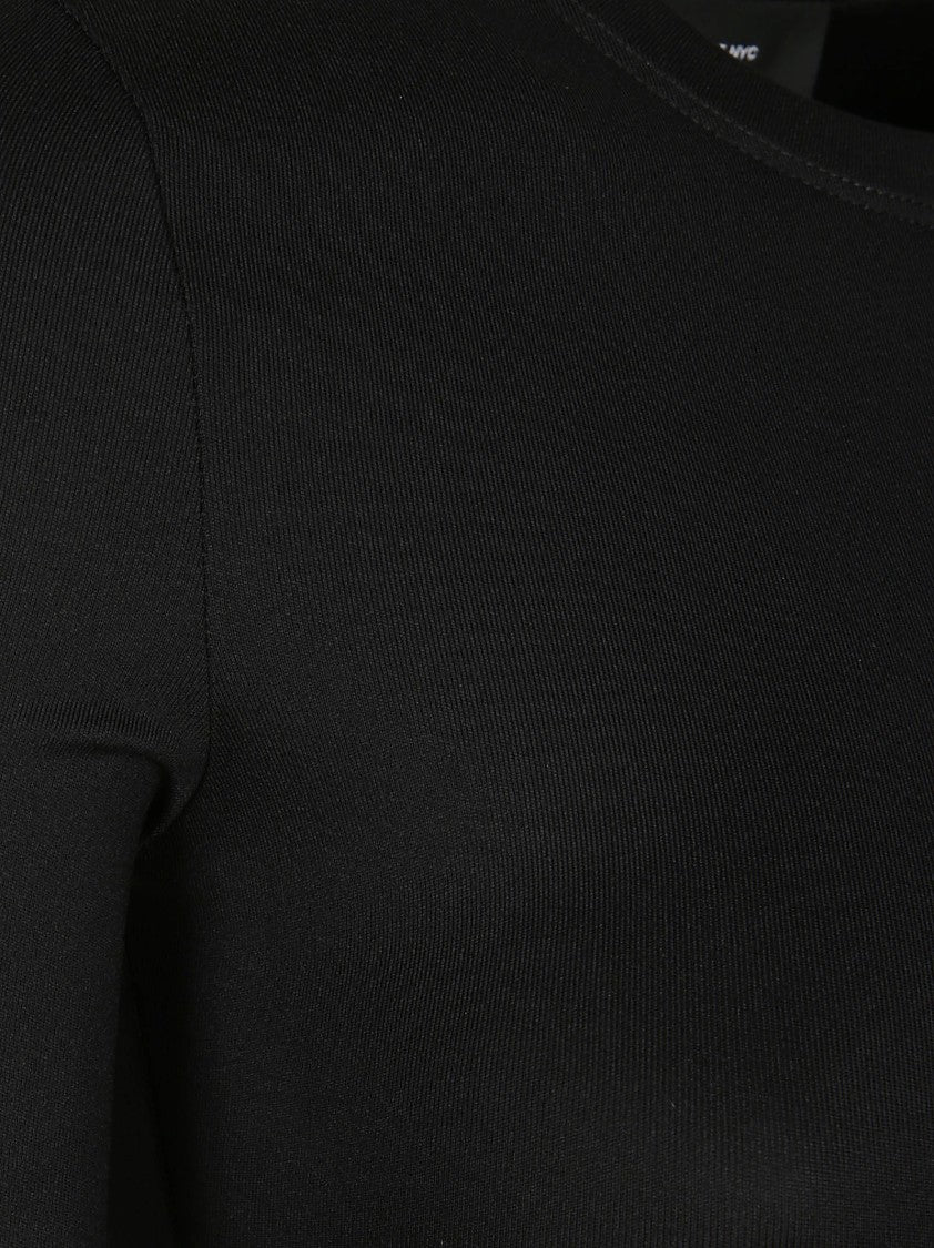 Wardrobe.Nyc Fitted Cropped Long Sleeve Tee With Minimalist Design