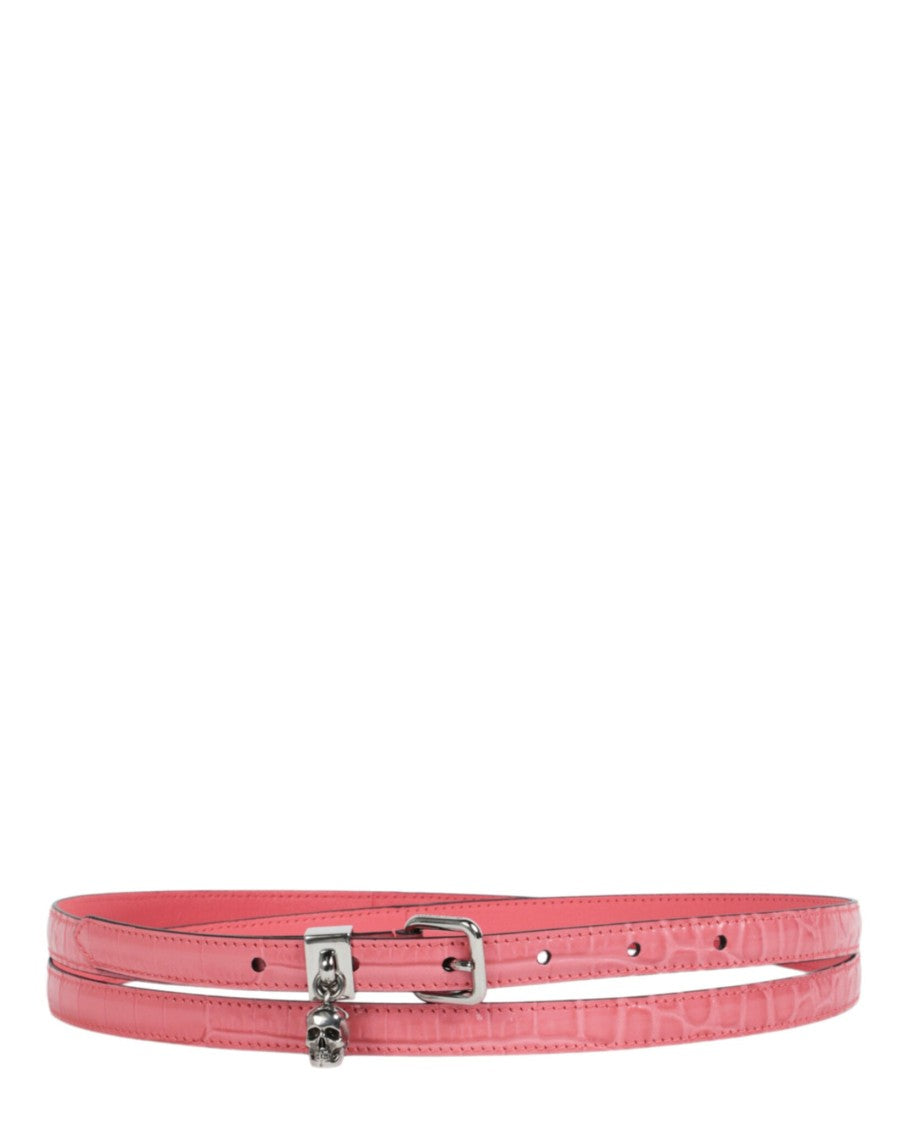 Alexander Mcqueen Thin Double Wrap Skull Belt